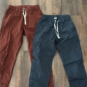 Pact Casual Pants, ankle length- Navy and Rust
